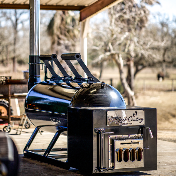 500 Gallon Offset Smoker - Raw on Skids